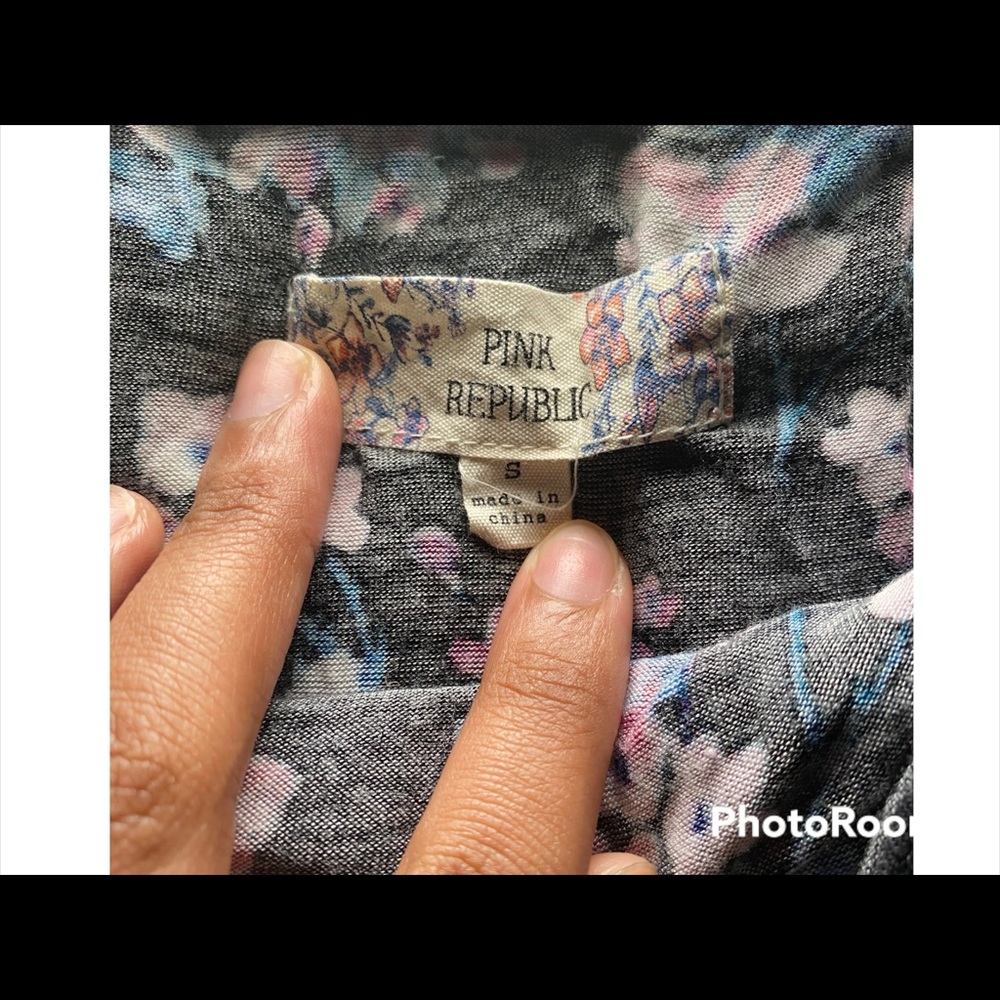 Floral Black Strapped Dress - Picture 2 of 3